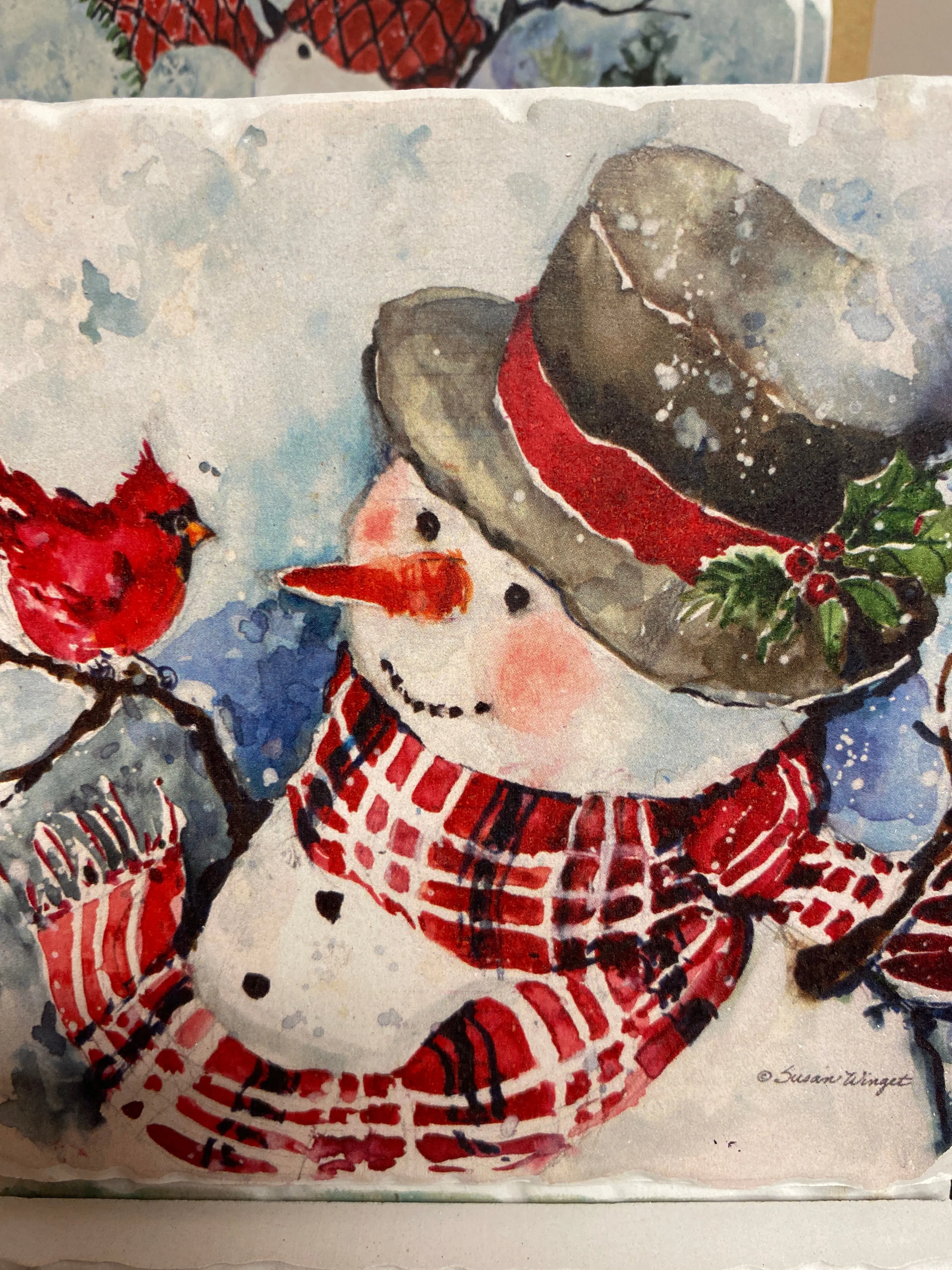 Watercolor Snowman Coasters