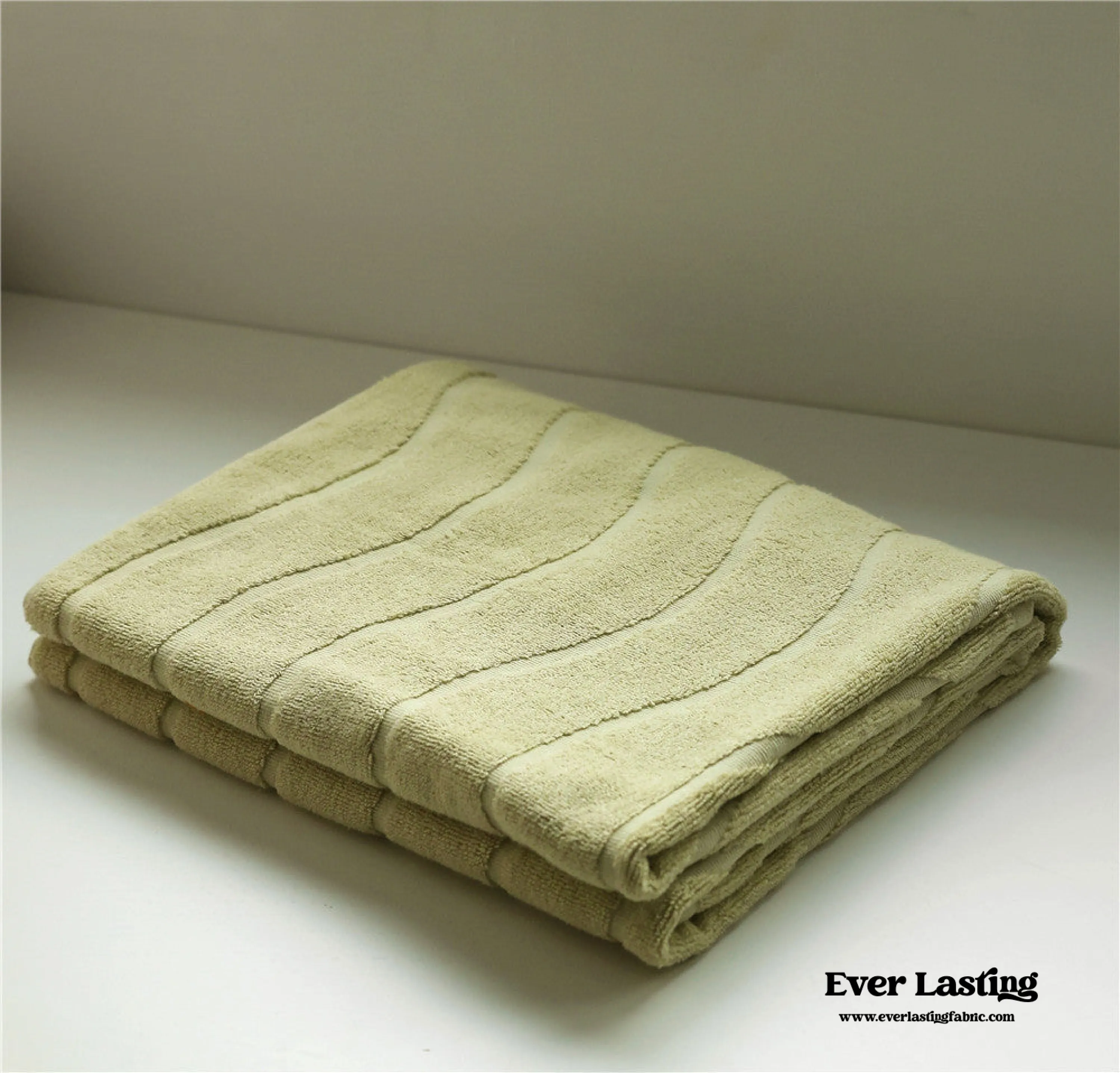 Wavy Cotton Towel / Beige