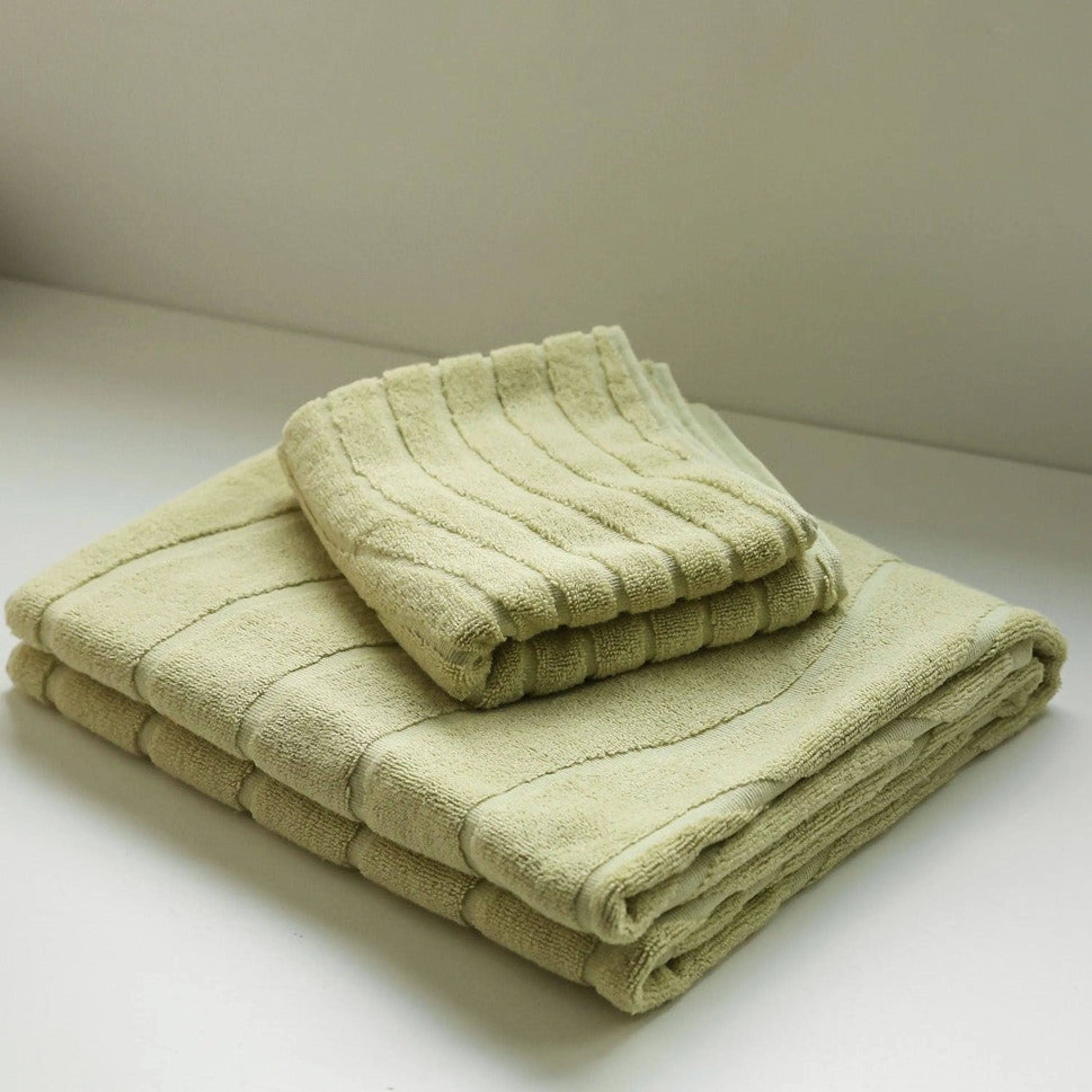 Wavy Cotton Towel / Beige