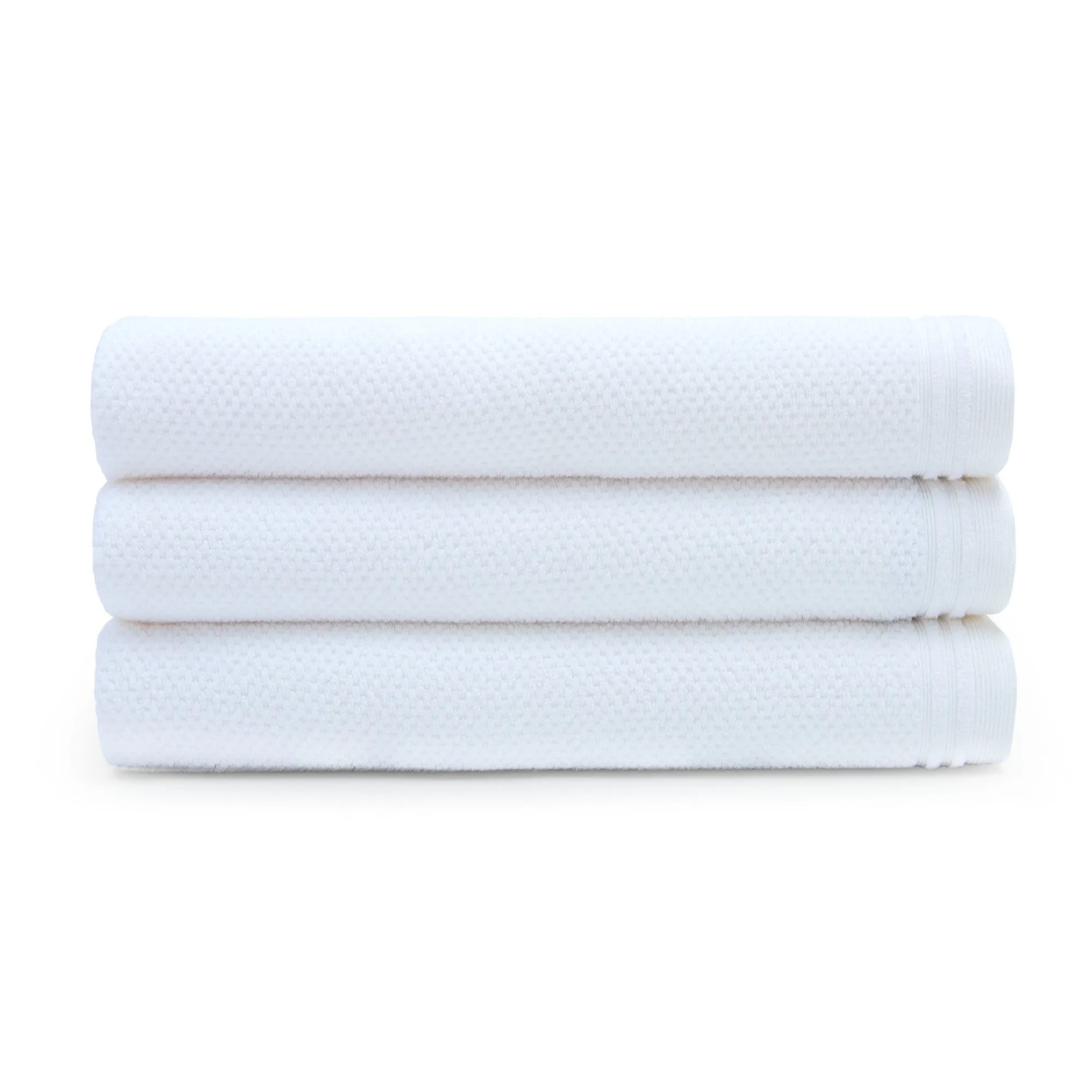 White Cotton Waffle Texture Towels