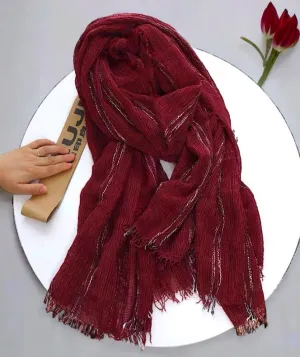 Women Soft Cotton Hemp Scarf Shawl Long Scarves, Scarf and Wrap, Head Scarves